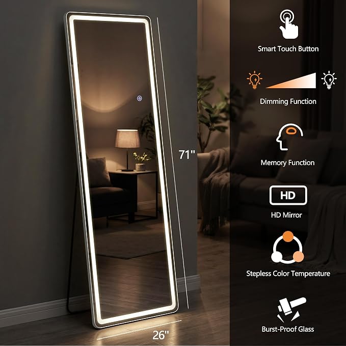 71"x26" LED Full Length Mirror - Image 6