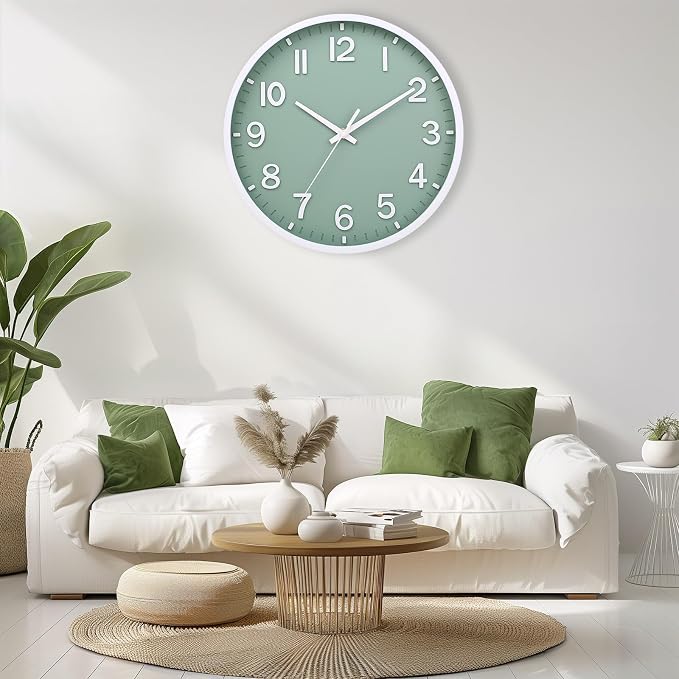 Wall Clocks Battery Operated 8 inch Modern Wall Clock, Silent Non Ticking Wall - Image 5
