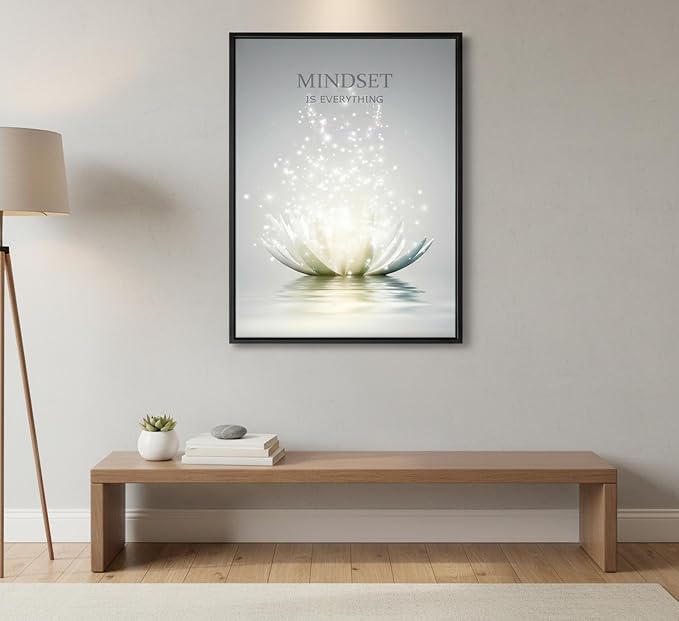 Floating Framed Zen Wall Art, Just Breathe Picture Poster - Image 4