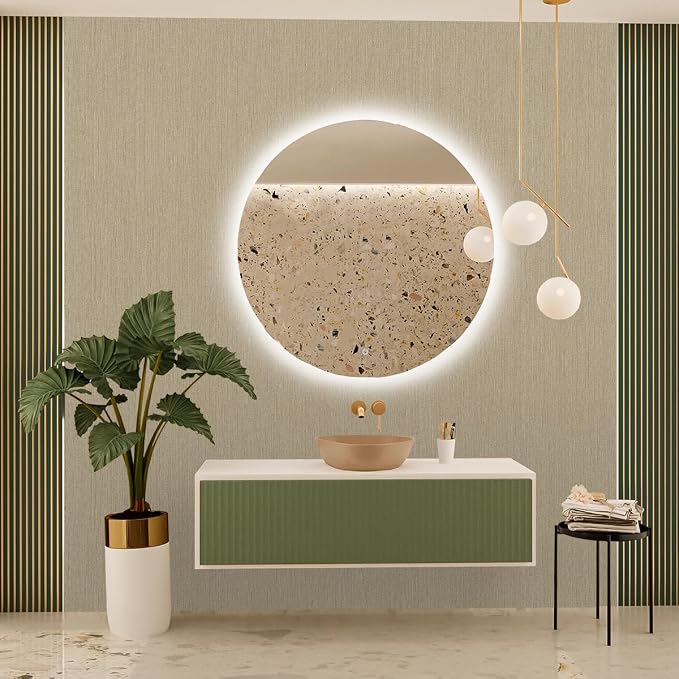 Grasscloth Peel and Stick Wallpaper Beige Brown Textured Wallpaper 15.7inch x - Image 3
