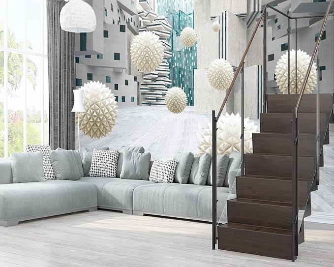 XMPMBM-3d planar Fabric Nursery Room Wallpaper Grey Abstraction Art Bathroom - Image 3