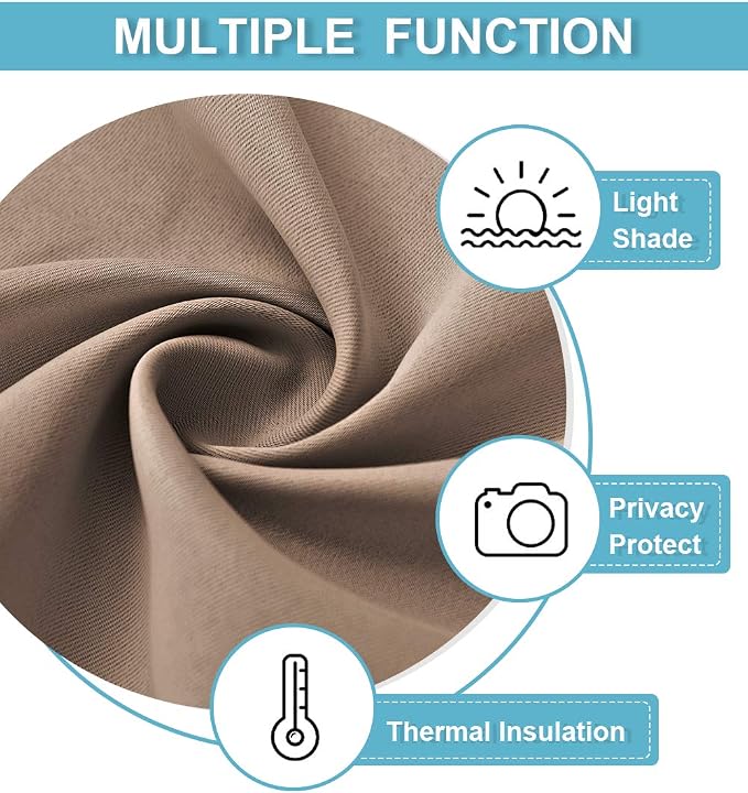 RYB HOME Privacy Curtain for Sliding Glass Door, Light Block Noise Reduce - Image 6