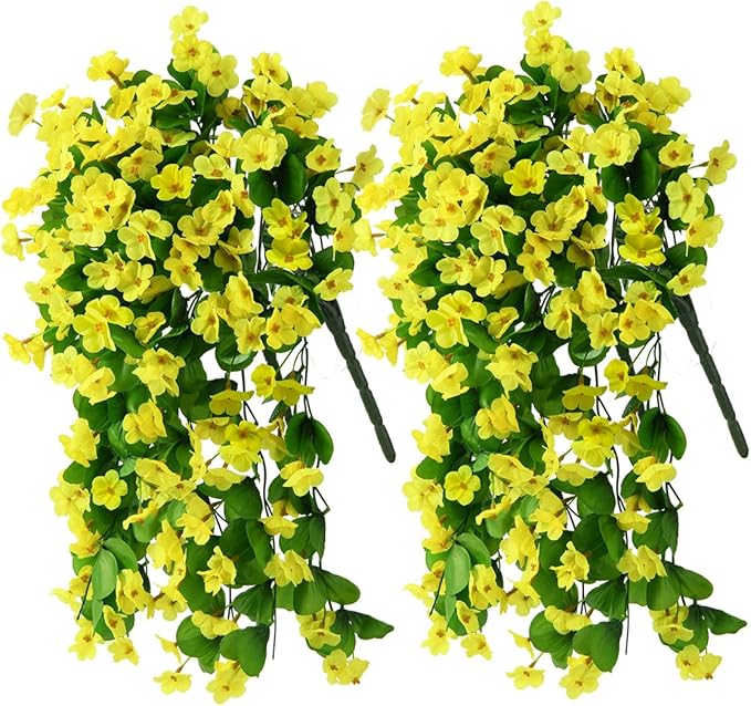 ZFProcess Artificial Fake Hanging Flowers Plants by ZFProcessArtificialFlowers