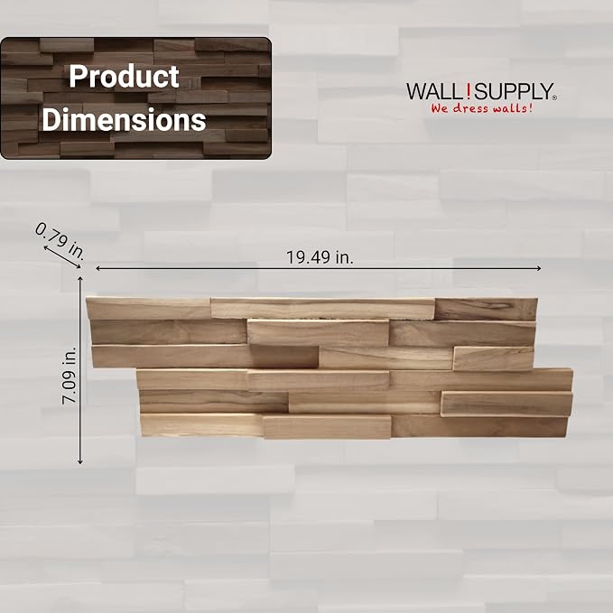 Wall!Supply 3D Wall Panels – Reclaimed Modern Asian Teak Wood – Home Decor - Image 5