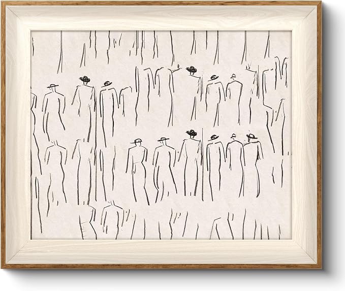 VIYYIEA Framed Wall Art for Living Room, Sketch Canvas Prints, Minimalist Home by VIYYIEAART