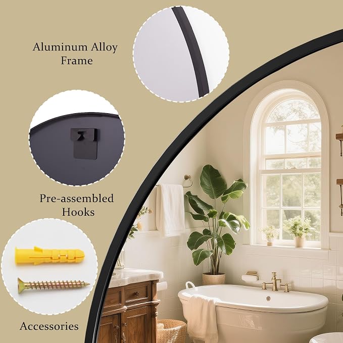 XRAMFY 40 Inch Round Mirror - Image 5