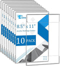 EHWINE 10 Pack 8.5x11 Wall Mount Acrylic Sign Holder, Wall Signs Photo Menu by EHWINE