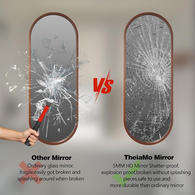 Oval Full Length Mirror, Large Wall Mirrors - Image 6