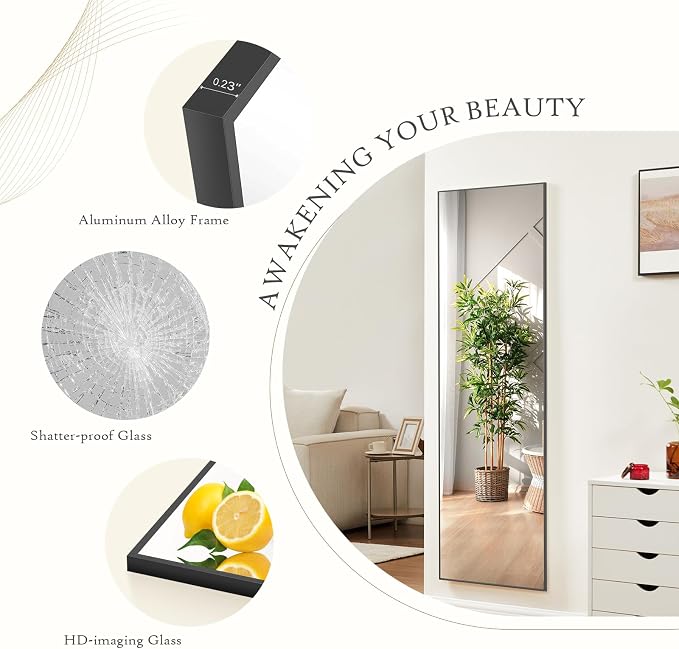 Mirror Full Length, Upgraded Body Wall Mirrors - Image 3