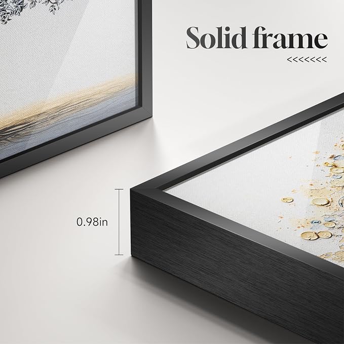 Framed Square Tree of Life Wall Art, Minimalist Elegant Luxury Abstract Tree - Image 5