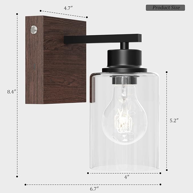 Battery Operated Wall Sconce Set of 2, Easy Install Dimmable Wireless Wall Lamps - Image 4