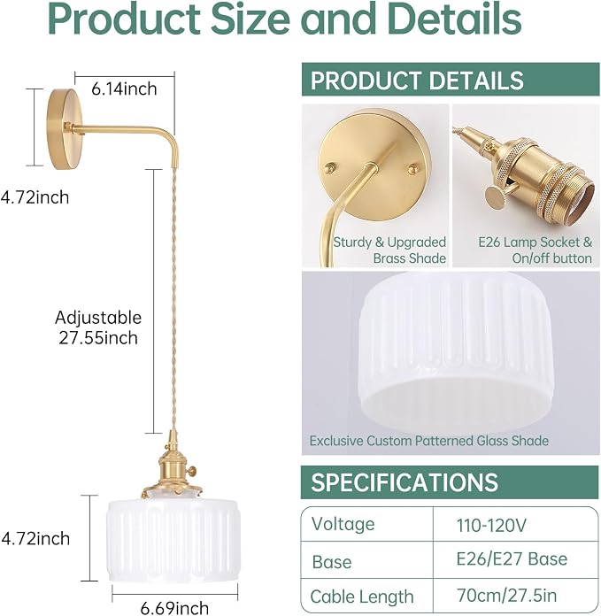 Shenmoyl Vintage Wall Sconce - Image 3