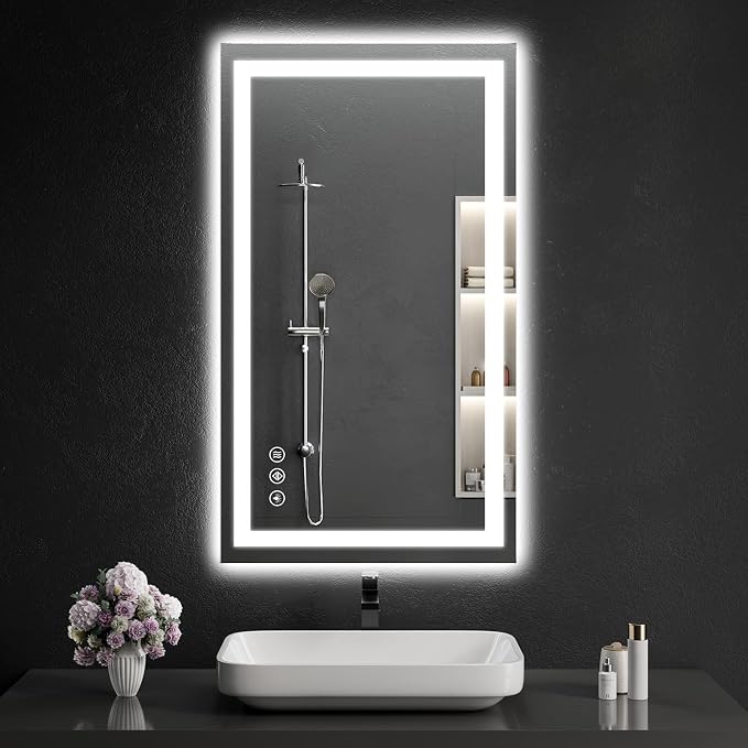 LED Bathroom Mirrors 24"x40" Bathroom Mirror by WISSMILESHOME