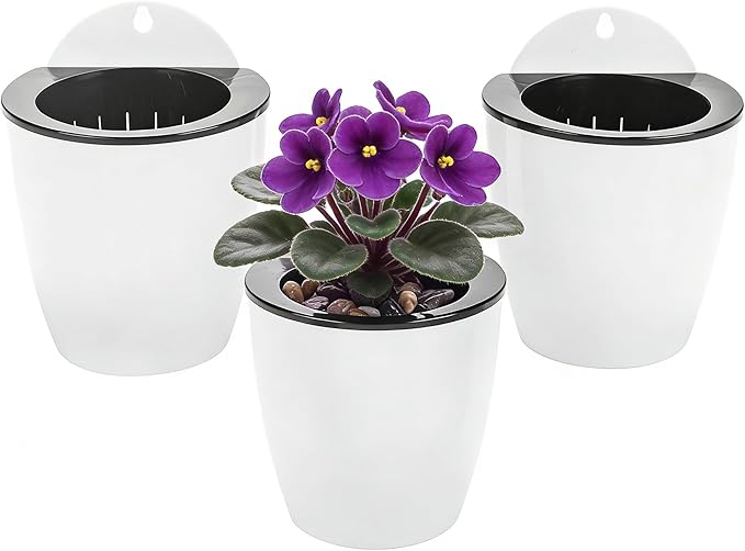 3 Pack Self Watering Wall Hanging Planter Pots Vertical Garden Window Hang by OrimercGarden