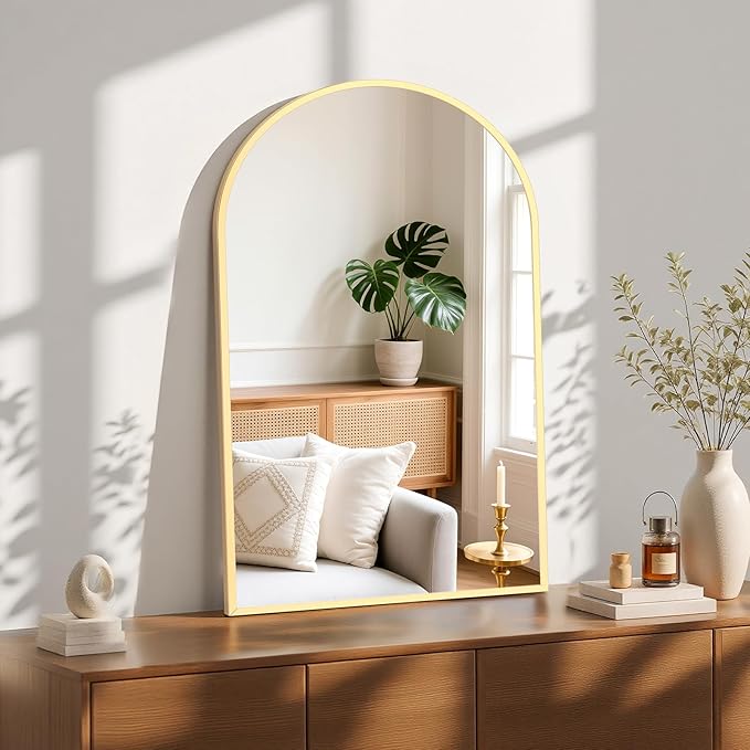 NEWBULIG 24X36 Inch Arched Bathroom Mirror by NEWBULIG