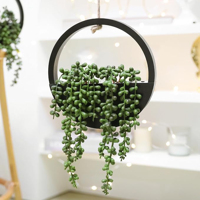 Artificial Hanging Plants Hanging Planter Fake Succulents Artificial String of - Image 7