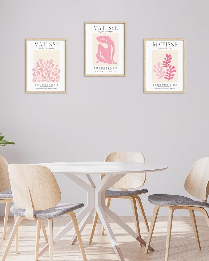 HesenDot Unframed Matisse Pink Wall Art, 12x16in Canvas Prints Poster, - Image 7