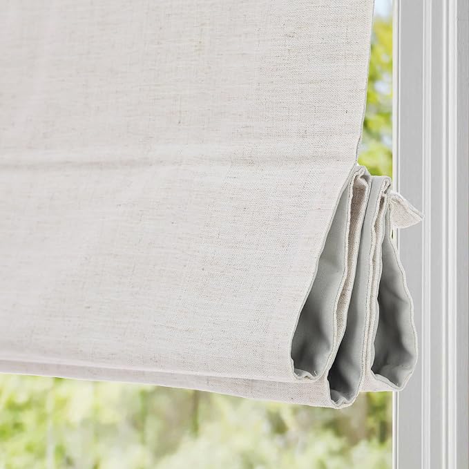 DEJAVU Cordless Linen Roman Shades - Image 7