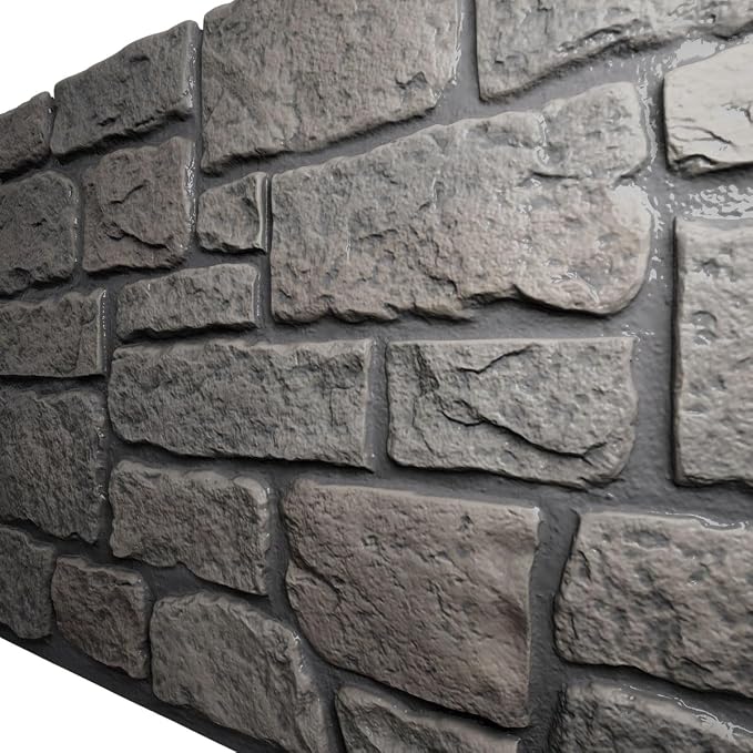 EverStone Cobblestone Faux Stone Panel, Morning Dove Color - Image 7