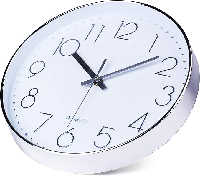 jomparis Modern 12" Battery Operated Non-Ticking Silent Sweep Movement Wall - Image 5