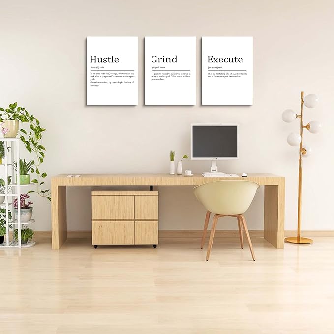 Hustle Grind Execute, Inspirational Wall Decor Art - Image 4