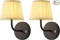 PUSU LED Cordless Black H9.6 inch Small Wall Sconces Set of 2, Rechargeable by PUSU