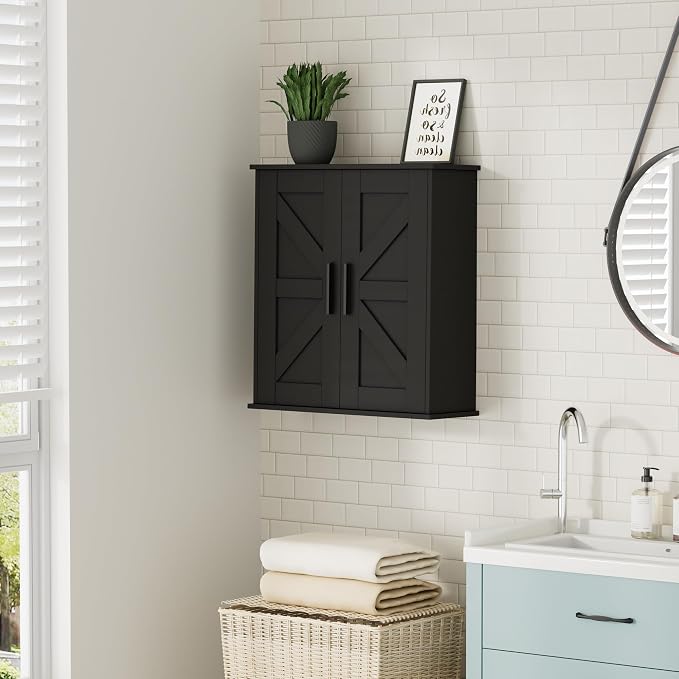 Homleke Bathroom Wall Cabinet, Over Toilet Storage Cabinet - Image 8