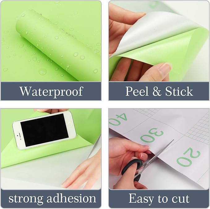 Light Green Peel and Stick Wallpaper, 15.7 X 157 inches Renter Friendly - Image 2