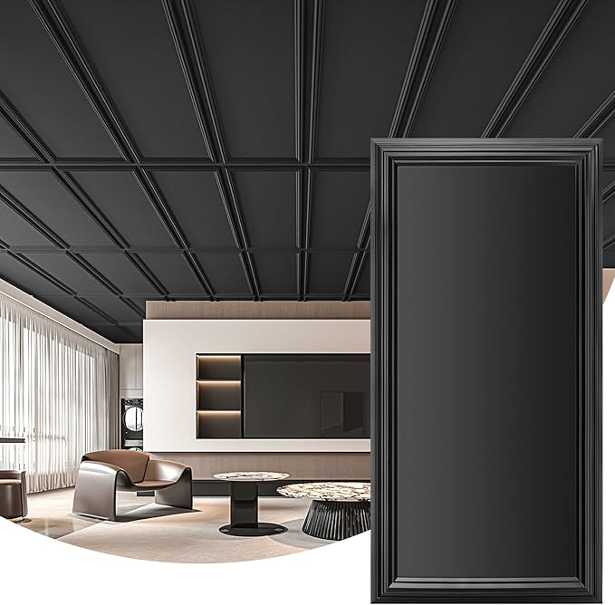 Art3d Drop Ceiling Tiles 48x24, Decorative PVC Ceiling Panels, Waterproof by Art3d