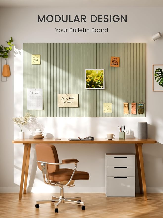 Bumusty Large Cork Board Alternative-48 x 36" Felt Bulletin Board Tiles - Image 6
