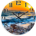 Blue Wall Clocks Battery Operated 14 Inch Beach Wall Clock by Constantplanet%E6%97%97%E8%88%B0%E5%BA%97