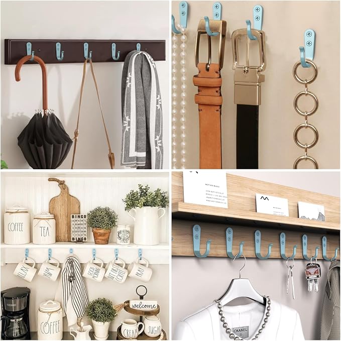 BREYDROK 20PCS Heavy Duty Metal Wall Hooks, Coat Hooks - Image 4