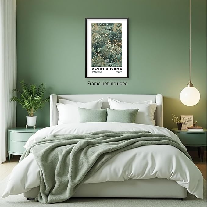 Yayoi Kusama Inspired Poster Japanese Botanical Wall Art Abstract Yayoi Kusama - Image 3