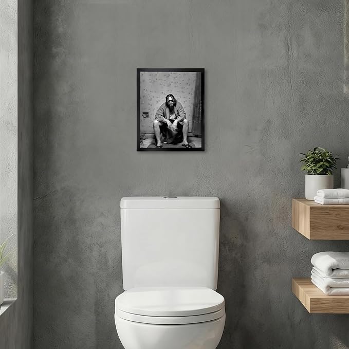 Black and White Wall Art Bathroom Funny Bathroom Pictures Wall Decor-90s - Image 2