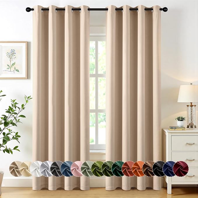 MIULEE Blackout Curtains for Bedroom Living Room 2 Panels, Thermal Insulated by MIULEE