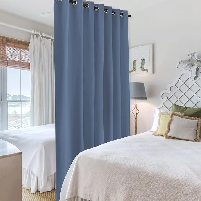RYB HOME Privacy Room Divider Curtains Blackout Thermal Insulating Soundproof - Image 4