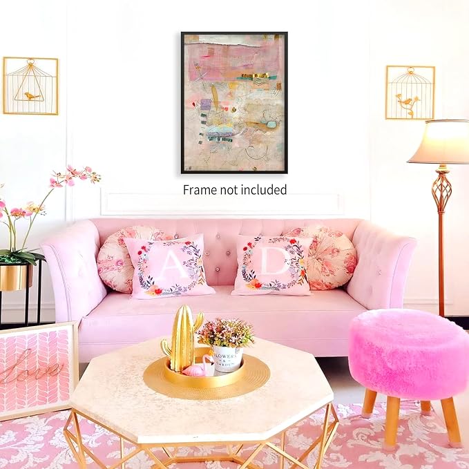 Medpol Abstract Modern Watercolor Painting Wall Art Trendy Vibrant Pastel - Image 3