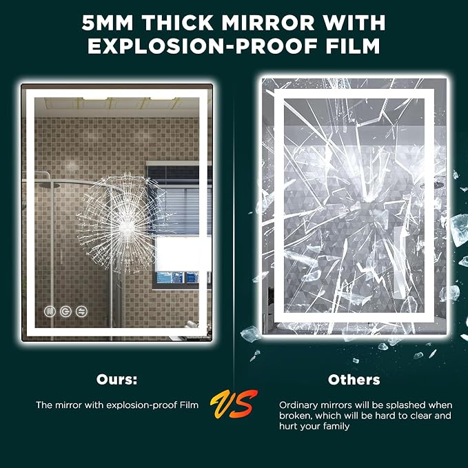 LED Bathroom Mirror 24"x 32" - Image 7