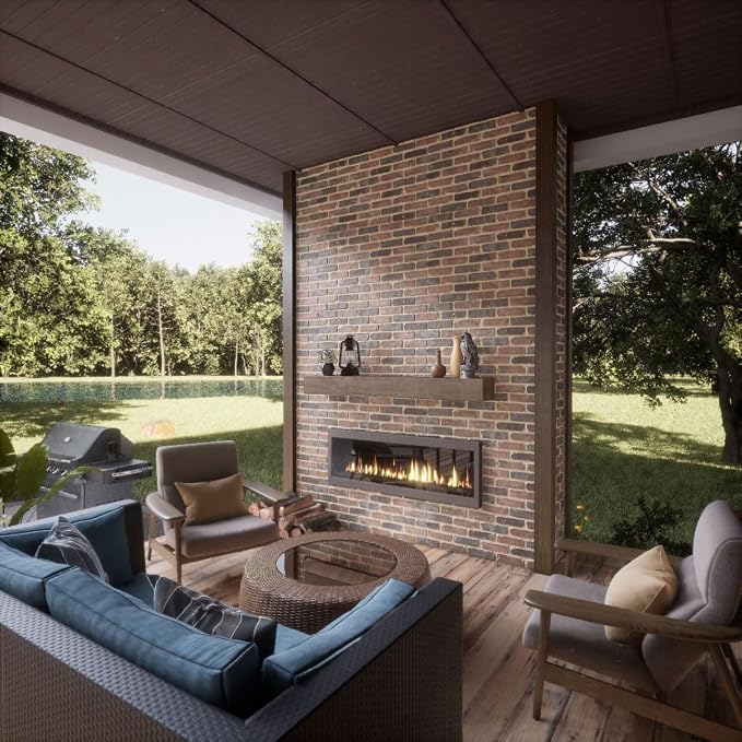 EverStone Aged Brick Faux Brick Panel, 46 7/8"W x 27"H x 1 1/4"D, Horizon Color - Image 12