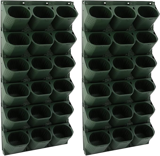 Vertical Wall Planter with 36 Pots, Hanging Garden Plant Flowerpot Holder by Eapmic