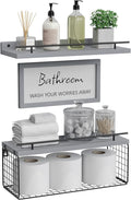 WOPITUES Floating Shelves for Wall Decor Sign, Bathroom Organizers and Storage by WOPITUESOfficial