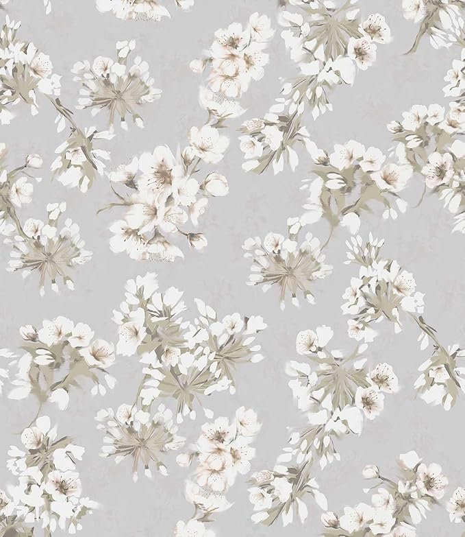 17.3" x 393.7" Floral Peel and Stick Wallpaper Self Adhesive Wallpaper by LUKUUI