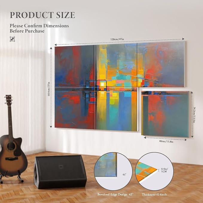 JBER Acoustical Wall Panels, 47.2×27 Inches Art Acoustic Panels, Decorative - Image 2