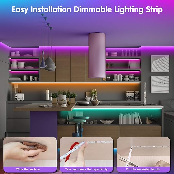 Tenmiro 130ft Led Lights for Bedroom, LED Strip Lights - Image 7