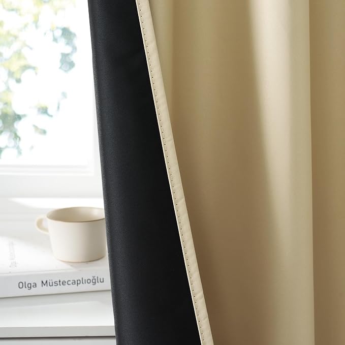 RYB HOME 100% Blackout Short Curtains - Image 3