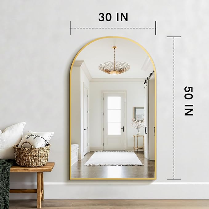 FICTOR Bathroom Mirror for Wall, Arched Vanity Bathroom Mirror for Over Sink - Image 2