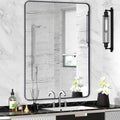 Black Metal Framed Bathroom Mirror by Minuover