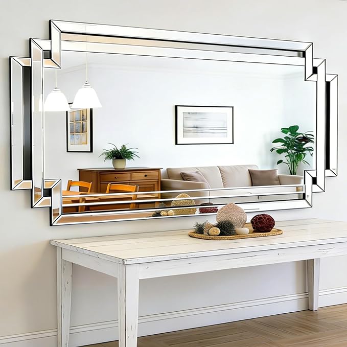 30" X 59" Large Wall Mirror for Decor, Glass Decorative Mirror - Image 4
