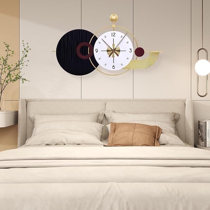 37.8×21 Inch Light Luxury Retro Wall Clock - Image 4