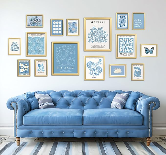 ANERZA 16 PCS Blue Wall Art Decor, Matisse Gallery Wall Prints - Image 6